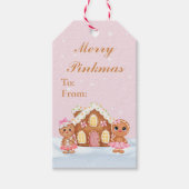 Merry Pinkmas Gingerbrood Gift Labels Cadeaulabel (Voorkant)