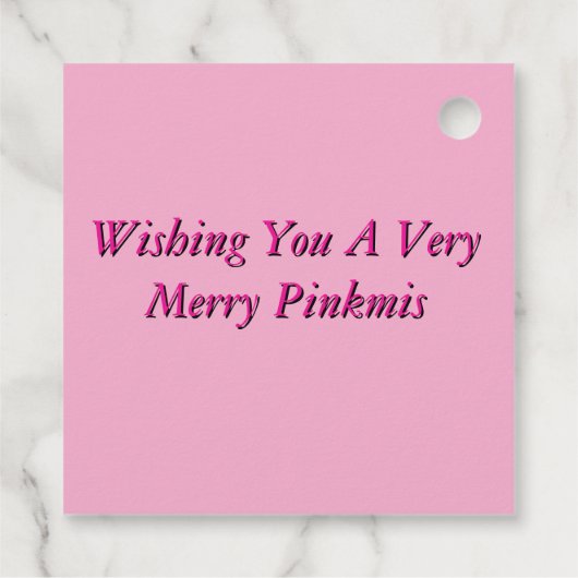 Merry Pinkmis Bedankjes Labels (Achterkant)