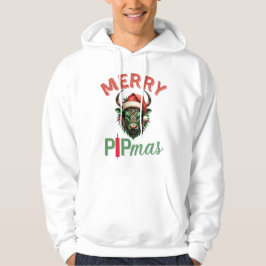Merry PIPmas Trading Bull Christmas Design – Funny Hoodie