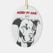 MERRY PIT-MAS! KERAMISCH ORNAMENT (Rechts)