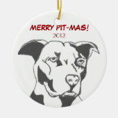 MERRY PIT-MAS! KERAMISCH ORNAMENT (Voorkant)