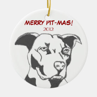 MERRY PIT-MAS! KERAMISCH ORNAMENT