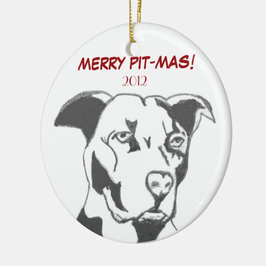 MERRY PIT-MAS! KERAMISCH ORNAMENT (Links)