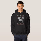 Merry Pitbull Pitmas Kerstmis-dog Ugly X Ma Hoodie (Voorkant volledig)