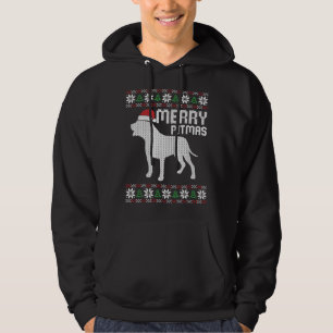 Merry Pitbull Pitmas Kerstmis-dog Ugly X Ma Hoodie