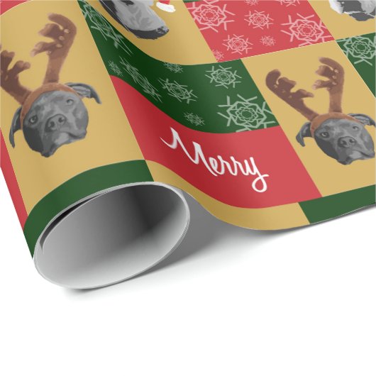 Merry Pitmas Cadeaupapier (Rol Hoek)