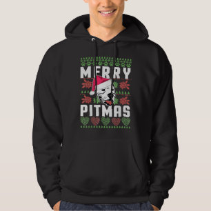 Merry Pitmas Hondenliefhebber Pitbull Christmas Hoodie