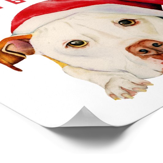 Merry Pitmas | Kerstmis met kerstmis in Santa Pitb Poster (Hoek)