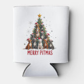 Merry Pitmas Pitbull Dog Ugly Christmas Sweater Tr Blikjeskoeler (Voorkant)