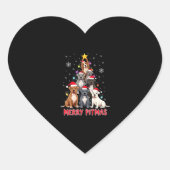 Merry Pitmas Pitbull Dog Ugly Christmas Sweater Tr Hart Sticker (Voorkant)