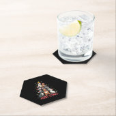 Merry Pitmas Pitbull Dog Ugly Christmas Sweater Tr Kartonnen Onderzetters (Insitu)