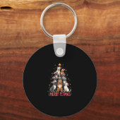 Merry Pitmas Pitbull Dog Ugly Christmas Sweater Tr Sleutelhanger (Voorkant)