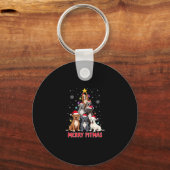 Merry Pitmas Pitbull Dog Ugly Christmas Sweater Tr Sleutelhanger (Voorkant)
