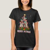 Merry Pitmas Pitbull Dog Ugly KerstSweater Tr T-shirt (Voorkant)