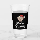Merry Pitmas Pitbull Kerstmis Glas (Voorkant)