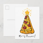 Merry Pizzamas - Een feestelijk stukje vreugde! Feestdagenkaart (Voorkant / Achterkant)