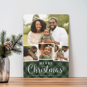 Merry Plaid   Kerst Foto Collage Kaart