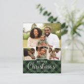 Merry Plaid Vakantie Foto Collage Briefkaart (Staand voorkant)