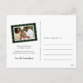 Merry Plaid Vakantie Foto Collage Briefkaart (Achterkant)