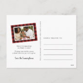 Merry Plaid Vakantie Foto Collage Briefkaart (Achterkant)