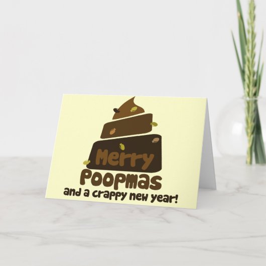 Merry Poopmas Funny Feestdagen Kaart (Voorkant)