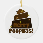 Merry POOPmas Keramisch Ornament (Achterkant)