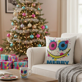 Merry Pop: Colorful & Playful Modern Art Christmas Kussen