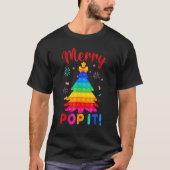 Merry Pop IT Christmas tree Fidgets Popit T-shirt (Voorkant)