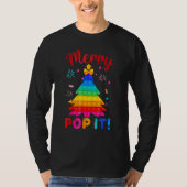 Merry Pop IT Christmas tree Fidgets Popit T-shirt (Voorkant)