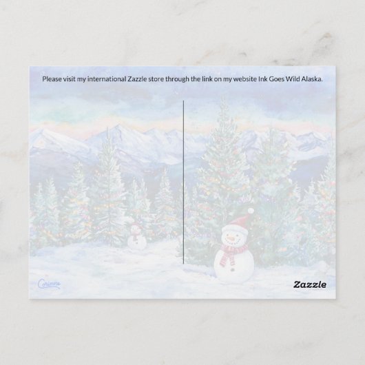 Merry Postcrossing Snowman - Briefkaart (Achterkant)