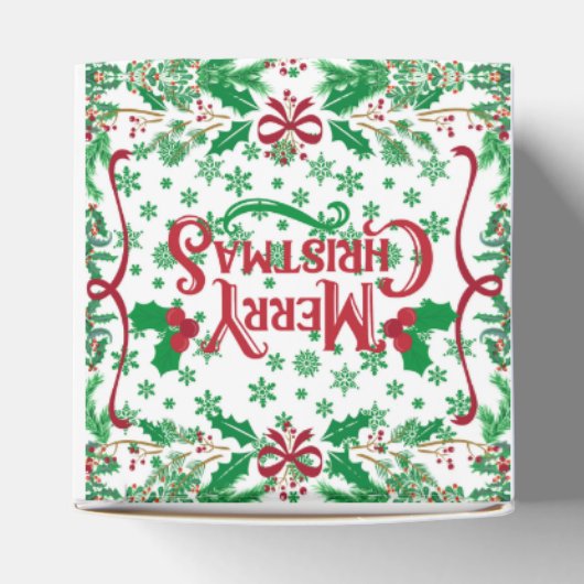 Merry Prettige feestdagen Bedankdoosjes (Bovenkant)