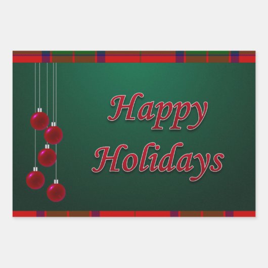 Merry Prettige feestdagen Inpakpapier Vel (Voorkant 3)