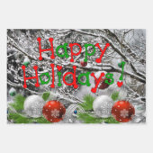 Merry Prettige feestdagen Inpakpapier Vel (Voorkant)