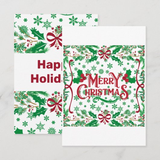 Merry Prettige feestdagen Save The Date (Voorkant / Achterkant)