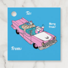 Merry Pride Santa Car Bedankjes Labels