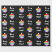 Merry Pride - Santa - Zwart Cadeaupapier (Vlak)