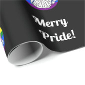 Merry Pride - Santa - Zwart Cadeaupapier (Rol Hoek)