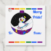 Merry Pride Snowman Bedankjes Labels (Voorkant)