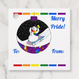 Merry Pride Snowman Bedankjes Labels