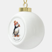 Merry Puffin Keramische Bal Ornament (Rechts)