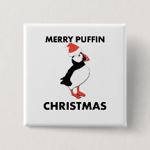 Merry Puffin-kerstButton