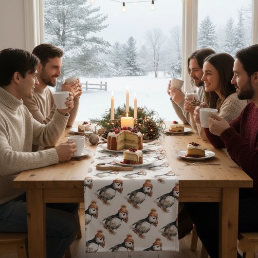 Merry Puffin Korte Tafelloper