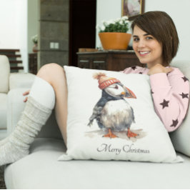 Merry Puffin Kussen