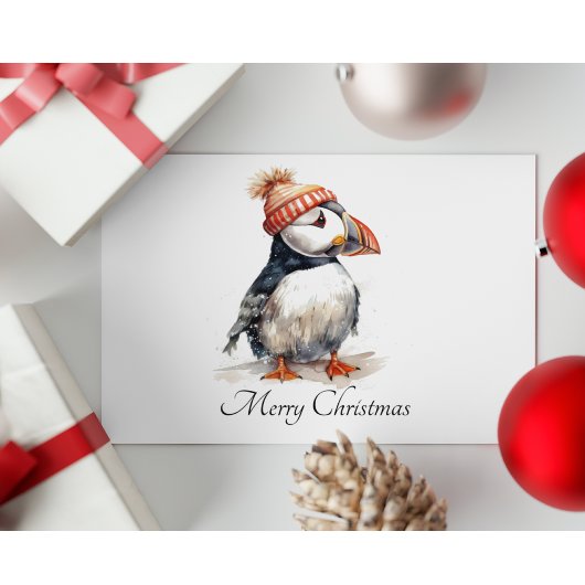 Merry Puffin, op maat Briefkaart