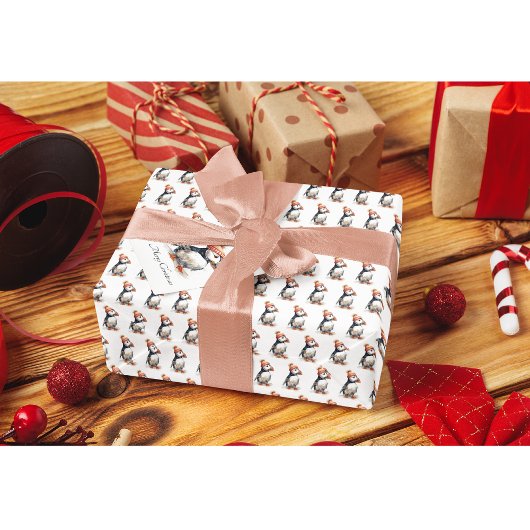 Merry Puffin, op maat Cadeaulabel