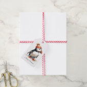 Merry Puffin, op maat Cadeaulabel (Met Touw)