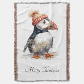 Merry Puffin, op maat Deken (Voorkant Verticaal)