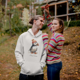 Merry Puffin, op maat Hoodie