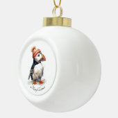 Merry Puffin, op maat Keramische Bal Ornament (Rechts)
