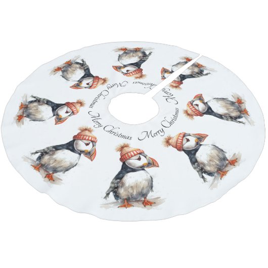 Merry Puffin, op maat Kerstboom Rok (Gekanteld)